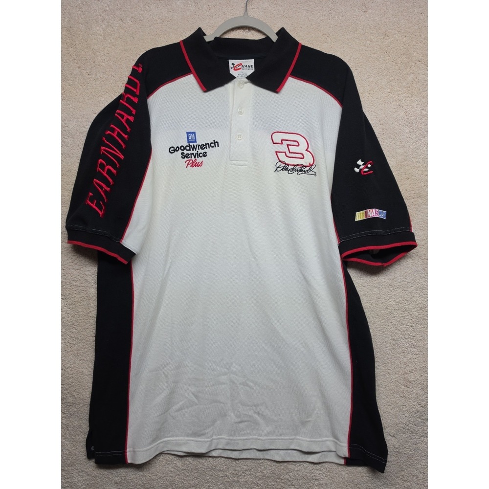 Vintage Dale Earnhardt Polo Shirt L Chase Authentics NASCAR Goodwrench